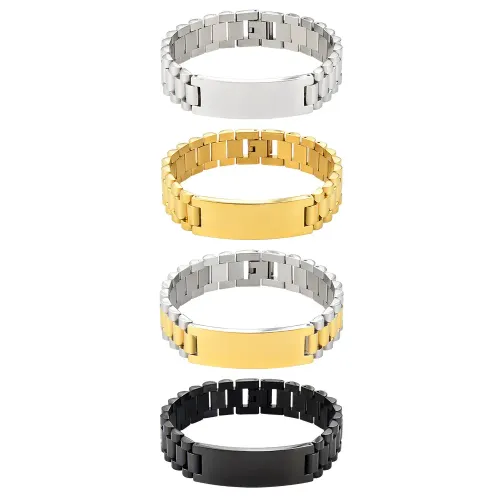 BTM840 Customizable Titanium Steel Bracelet for Couples Stainless Steel Band with Logo Option
