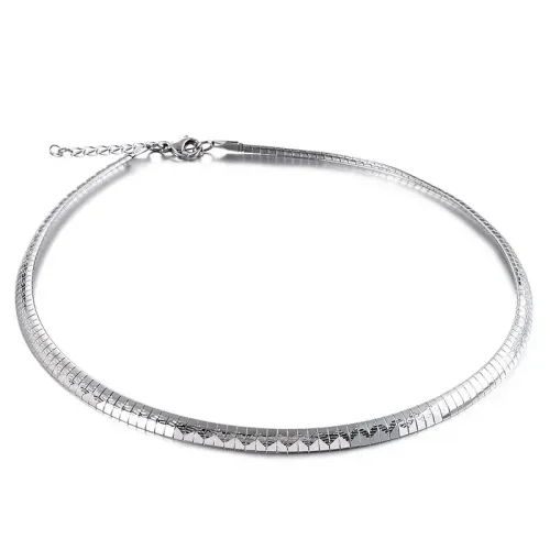 BTM931 Stainless Steel Choker Bracelet Set Elegant Titanium Necklace Combo for Women
