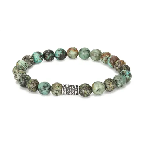 BTM746 Dalmatian Jasper Bead String 8mm Blue Spot Stone Beaded Bracelet Jewelry