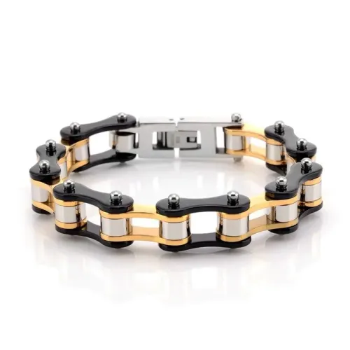 BTM1530 Titanium Steel Men's Bracelet Durable Stainless Steel Bicycle Chain Design