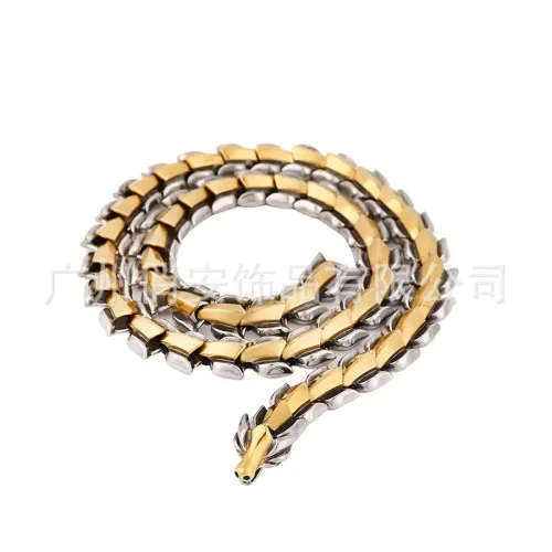 BTM878 Men's Dragon Bone Titanium Steel Bracelet Stainless Steel Dragon Head