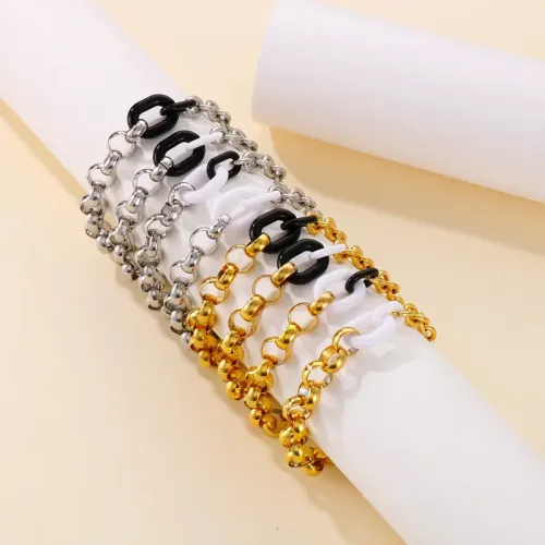 BTM1007 Hong Kong Style Irregular Titanium Steel Resin Women's Bracelet Trendy Elegant Accessory