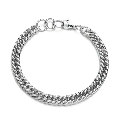 BTM1607 8.5mm Double Weave Round Chain Bracelet Cool Titanium Steel Hip-Hop Jewelry Unisex