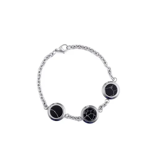 BTM1182 Stainless Steel Round Turquoise Bracelet Timeless Elegance in Jewelry