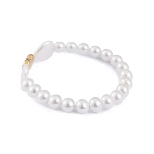 BTM1103 Shell Heart Beaded Bracelet Smooth Rounded Jewelry Accessory