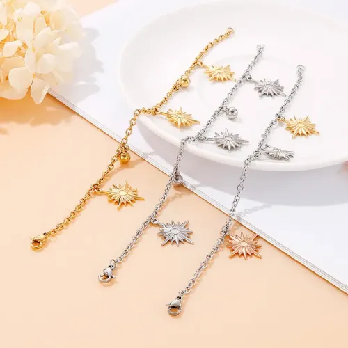 BTM1210 Stainless Steel Starburst Bracelet for Women Trendy Fashion Jewelry Accessory