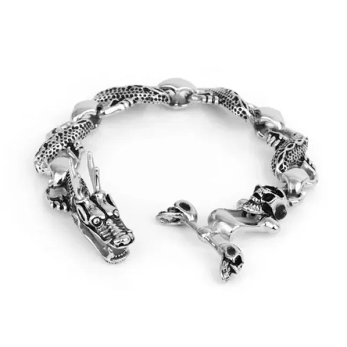 BTM1522 East Meets West Stainless Steel Titanium Men's Bracelet Fusion Fashion Accessory