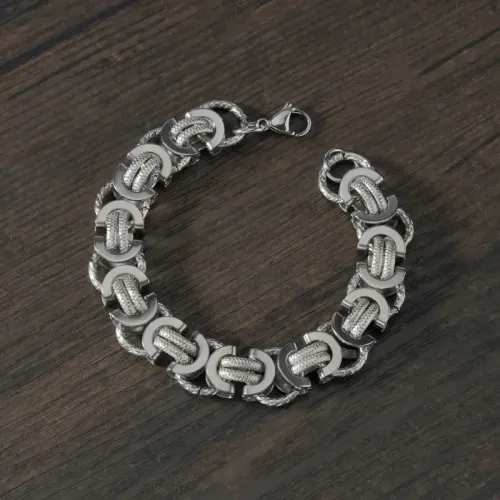 BTM1585 Motorcycle Stainless Steel Men's Bracelet Hip Hop Thick Chain Link Style