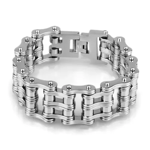 BTM1520 Titanium Steel Thick Motorcycle Chain Bracelet Durable Stainless Steel Biker Jewelry