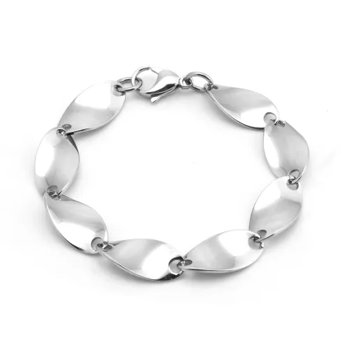 BTM1427 13MM Twist Slice Stainless Steel Bracelet for Women Trendy Fashion Jewelry