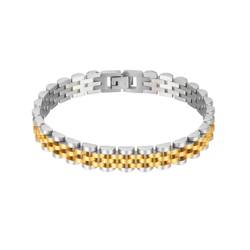 BTM831 Gold Stainless Steel Bracelet Chain Unisex Jewelry for Couples