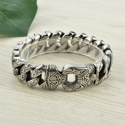 BTM913 Men's Totem Titanium Steel Bracelet Stainless Steel Fashion Jewelry