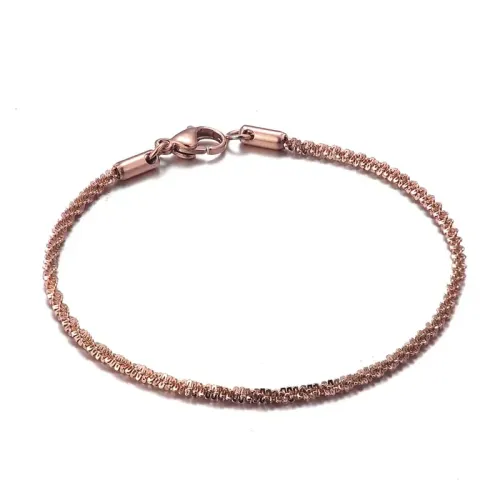BTM1478 Ladies' Stainless Titanium Steel Rose Gold Cauliflower Chain Bracelet Elegant Jewelry