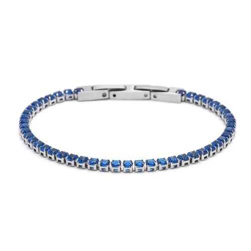 BTM1382 Colorful Titanium Steel Tennis Chain Bracelet with Stainless Steel Zircon Trendy Accessory