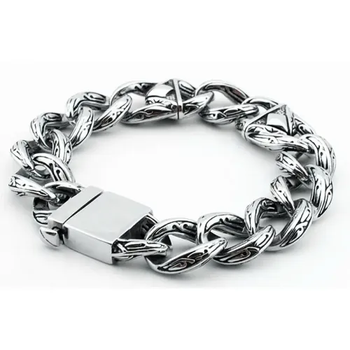 BTM1492 Rugged 316L Stainless Steel Men's Bracelet with Totem Design Titanium Fashion Jewelry