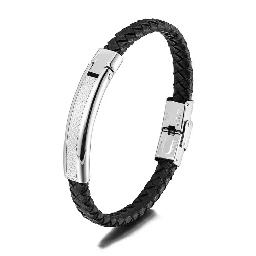 BTM738 Couples' Natural Agate Turquoise Stainless Steel Bead Bracelets Unisex Gemstone Jewelry