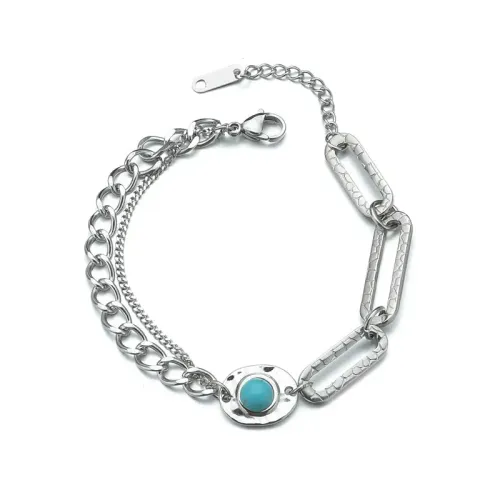 BTM1679 Erosion Slice Malachite Spliced Bracelet Artistic Handcrafted Jewelry