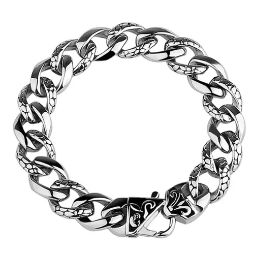 BTM1495 Men's Stainless Steel Dragon Pattern Bracelet Titanium Hip-Hop Jewelry Accessory