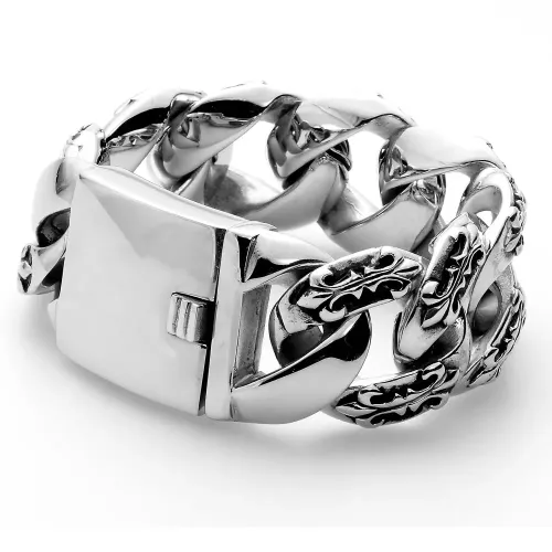 BTM1505 Rugged Stainless Steel Cast Bracelet Titanium Men's Jewelry Choker