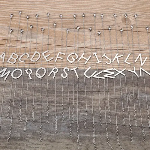 BTM940 Women's Stainless Steel Alphabet Letter Bracelets Personalized A-Z Jewelry