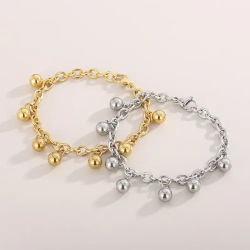 BTM1041 Titanium Steel Sweet Girl Wish-Granting Bead Bracelet Delicate Stylish Jewelry