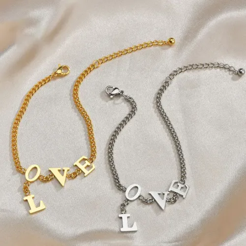 BTM1748 Love Bracelet Stainless Steel Letter Jewelry for Qixi Festival Romantic Gift