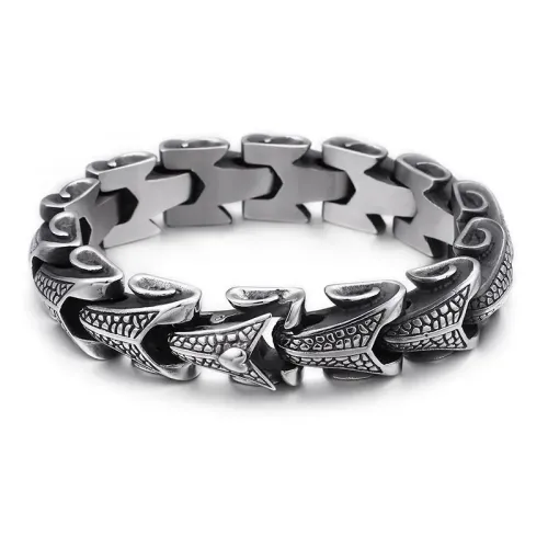 BTM1439 Stainless Steel Snake Bone Chain Bracelet Punk Hip Hop Jewelry Accessory