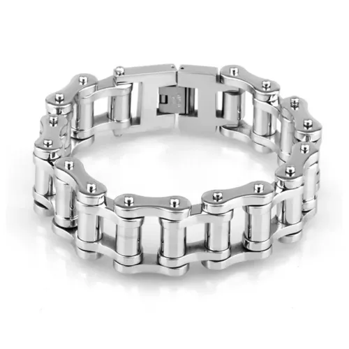BTM1506 Men's Stainless Steel Bicycle Chain Bracelet Durable Titanium Steel Biker Jewelry