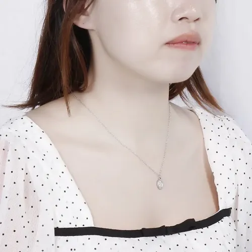 BTM944 Stainless Steel Virgin Mary Praying Figure Necklace Bracelet Set for Women Divine Jewelry