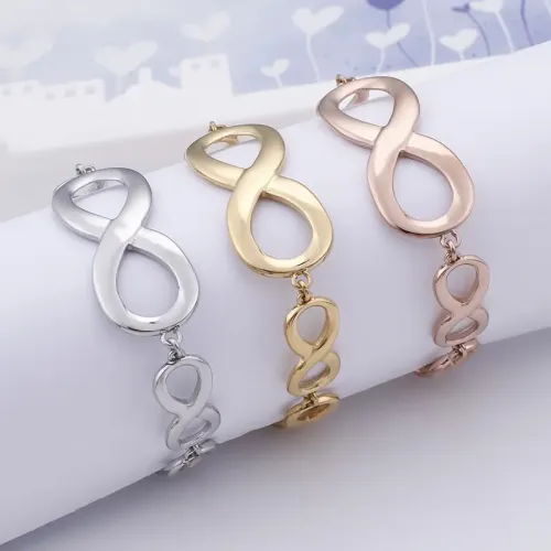 BTM1236 Unisex Number 8 Stainless Steel Bracelet Versatile Stylish Jewelry for All