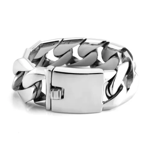 BTM1477 32MM Ultra-Wide Stainless Steel Men's Bracelet Bold Rugged Style Jewelry