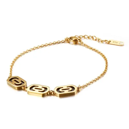 BTM1068 Elegant Hollowed-Out Stainless Steel Women's Bracelet Fashion Jewelry Accessory