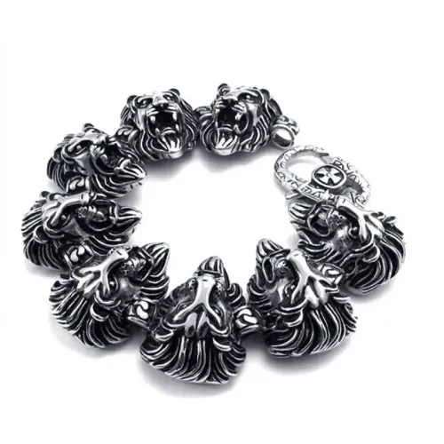 BTM1518 Fleur-de-lis Stainless Steel Bracelet for Men Hip Hop Titanium DIY Jewelry for Women