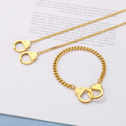 BTM1348 Titanium Steel Jewelry Set Couples Bracelets Necklaces women
