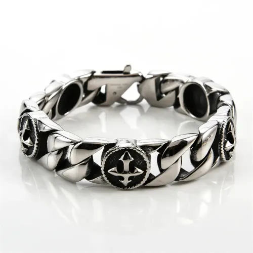 BTM907 Hip Hop Titanium Steel Anchor Bracelet Men's Stainless Steel Nautical Accessory