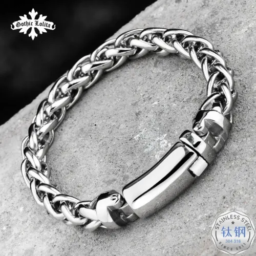 BTM1540 Biker Titanium Steel Bracelet for Men Rugged Stylish Motorcycle Jewelry