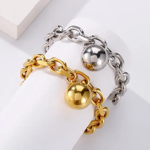 BTM975 Hollow Steel Ball Bracelet for Women Stainless Steel Wishful Jewelry Accessory