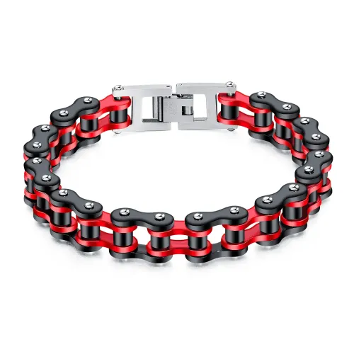 BTM860 Stainless Steel Bicycle Chain Bracelet Men's Biker Chain Wristband Accessory