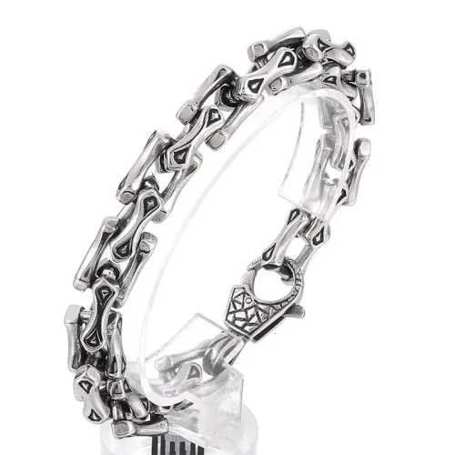 BTM1362 Stainless Steel Chain Bracelet Edgy Urban Jewelry