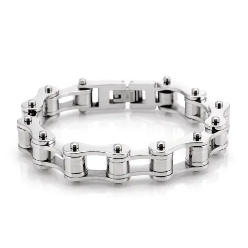 BTM1449 Titanium Steel Motorcycle Chain Bracelet Durable Stainless Steel Biker Accessory