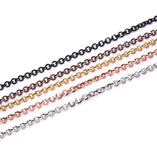 BTM1482 Women's Stainless Titanium Gold-Plated Thin Cross Chain Bracelet Elegant Titanium Jewelry