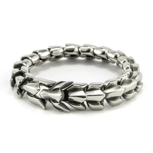 BTM877 Men's Dragon Bone Titanium Steel Bracelet Punk Dragon Stainless Steel