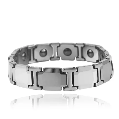 BTM615 Punk Titanium Steel Bracelet Unisex Tungsten Stainless Steel Wristband