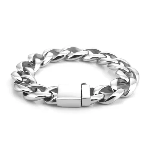 BTM1433 Hot Accessory: 15MM Titanium Steel Cast Men's Bracelet Durable Stylish
