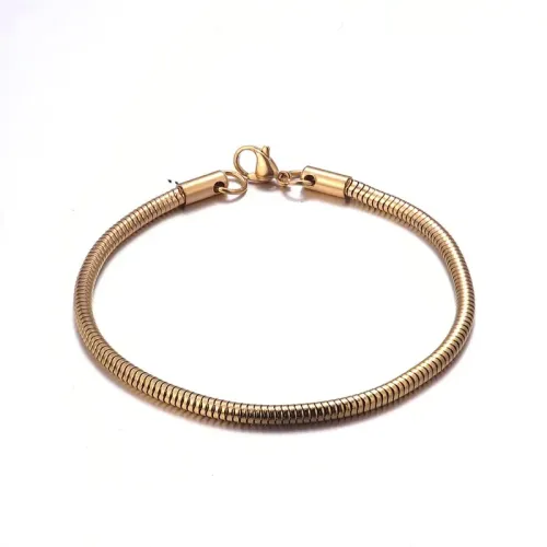 BTM1393 3MM Round Snake Chain Bracelet in Stainless Titanium Steel Woven Fashion Jewelry