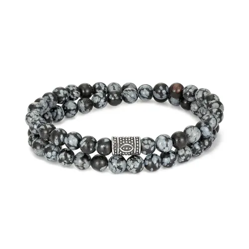 BTM811 6mm Natural Stone Yoga Beads Bracelet Agate Buddha Double Layer DIY Bead Wristband