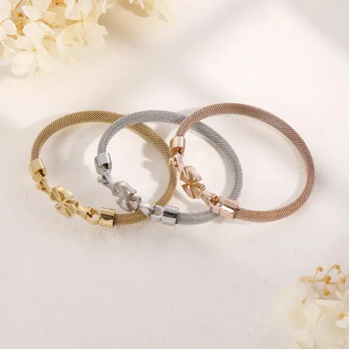 BTM1260 Stainless Steel Mesh Chain Bracelet Perfect DIY Gift for Friends