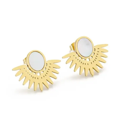 ETM449 Sunflower Stainless Steel Earrings Titanium Fashion Ear Jewelry for Women