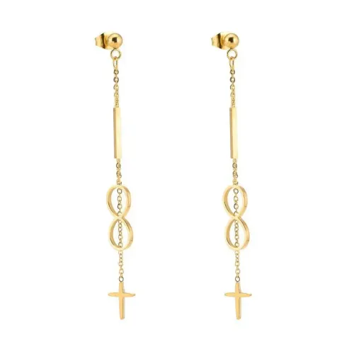 ETM796 Long Stainless Steel Drop Earrings Premium Quality Materials