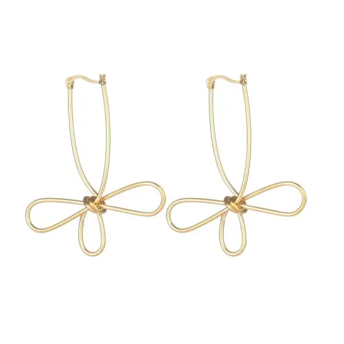 ETM660 Irregular Hollow-Out Bowknot Earrings for Women Chic Butterfly Jewelry